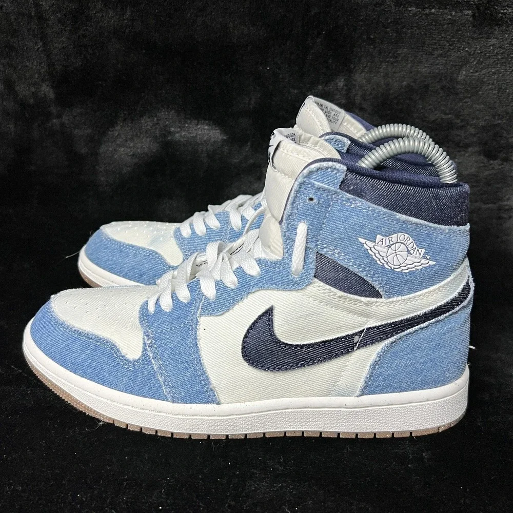 Nike Air‎ Jordan 1 Retro High OG FQ2947-100 Mens US 8 Shoes Blue White Sneakers